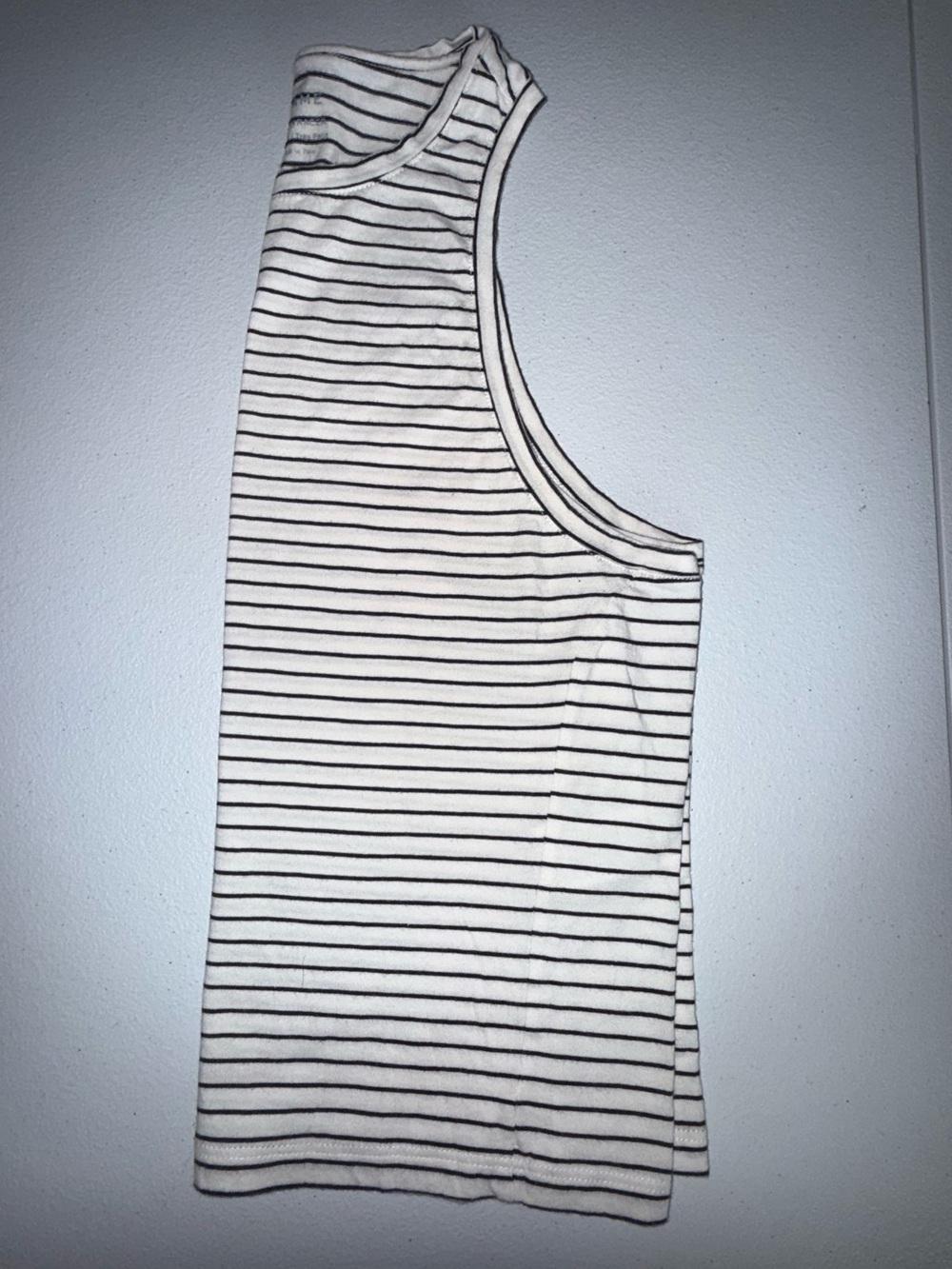 FRAME Le High Racerback Tank Top XS Striped Organic Pima Cotton Cottagecore - Picture 2 of 6